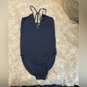 Free People Navy Blue body suit size M/L